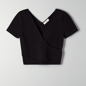 Aritzia Babaton Sculpt Cross-front Crop Top